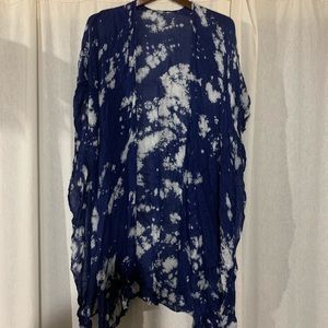 blue tie dye kimono